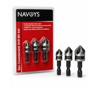 3pcs 1/4" Hex Shank 12mm/16mm/19mm Countersink Drill Bit For Wood & Soft Materials - Wood Working, PVC, Aluminium, Copper