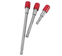 3Pcs 1/4" Hex Shank Magnetic Screwdriver Bits Extension Bar Holder Kits Quick Release