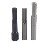 3Pcs 1/4 Inch Hex Shank Screwdriver Bit Holder Socket Adaptor Converter High Hardness Chrome Vanadium Steel for SDS Hammer Drill Black Grey Silver 60mm 75mm