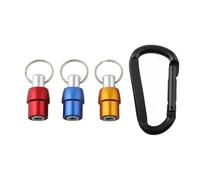 3pcs 1/4 Inch Screwdriver Bit Holder, Aluminum Alloy Quick Change Extension Bar with Keychain, Storage Organizer for Electric Drill Drivers