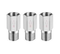 3PCS 1/4 inch Stainless Steel Check Valve，Female to Male Thread Backflow Prevention Valve，1-Way Non-Return for Water Tank Water Heater Bathroom Pipe(DN8 Male to Female)