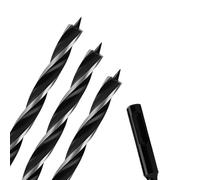 3PCS 1/4" x 6" Auger Drill Bit with SDS Plus Shank for Wood,Tri Flute Ship Auger Long Drill Bit for Soft and Hard Wood,Tree Stump,Plastic,Drywall and Composite Materials