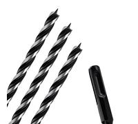 3PCS 1/4" x 9" Auger Drill Bit with SDS Plus Shank for Wood,Tri Flute Ship Auger Long Drill Bit for Soft and Hard Wood,Tree Stump,Plastic,Drywall and Composite Materials
