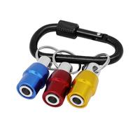 3Pcs 1/4inch Shanks Keychains Extension Set for Electric Driver Handhelds Driver and Bit Easy to Carry Drill Bit Holder