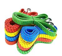 3Pcs 1.5 M Long Flat Bungee Straps Color Flat Stripe Nylon Elastic Band with Hooks with Hook Heavy Duty Elasticity Long Bungee Straps(Mixed Color)