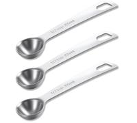 3Pcs 1 Teaspoon Measuring Spoons 1/2 TSP 1/6 Tbsp 2.5 Ml 2.5 Cc 1/12 Oz Stainless Steel Single Long Handle Scoop for Measuring Coffee Grains Protein Spices Dry Goods