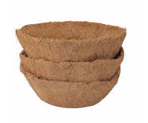 3pcs 10/12/14/16" Coconut fiber Hanging Baskets Liner, Wall Baskets Liner, Basketss Liners for Wall Planters, Planters Liner, Planter Liners for Wooden Planter, for Garden Wall Hanging Planterss (16")
