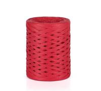3pcs 100g Natural Raffia Straw Yarn Paper Ribbon for DIY Handmade Sunhat Beach Bag Home Decoration for Craft DIY Decoration, Crochet Crafting(Red)