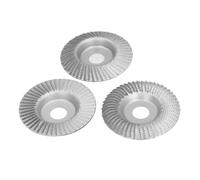 3PCS 100mm Carving Discs Flat Bevel Arc Angle Grinder Wheel Set for Wood Shaping Grinding 22mm Inner Diameter Silver