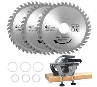 3PCS 115mm Angle Grinder Wood Cutting Discs, 40T Carbide Teeth Circular Saw Blades,4.5" Wood Cutting Disc for Angle Grinder Attachments,Cutting Disc Carbide Finishing Saws for Hardwood/Plywood/PVC