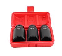 3pcs 12 Point 1/2in Wheel Axle Hub Nut Socket Set Deep Impact Socket