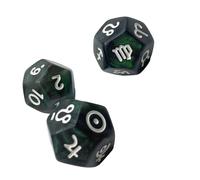 3pcs 12 Sided Glittering Themed Divination Dices Set Designed for Precise Astrologys Readings and Play Accuracy Molded Astrological Acrylic Dices