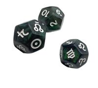 3pcs 12 Sided Glittering Themed Divination Dices Set Designed for Precise Astrologys Readings and Play Colorful Astrological Game Dices