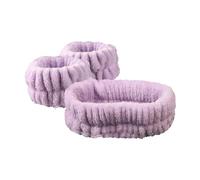 3Pcs 12Colors Flannel Face Wash Head Hand Bands Set Non-Slip Absorbent Unisex Makeup Facial Spa Yoga Hair Wrist Holder(PURPLE)