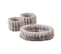 3Pcs 12Colors Flannel Face Wash Head Hand Bands Set Non-Slip Absorbent Unisex Makeup Facial Spa Yoga Hair Wrist Holder(GRAY)