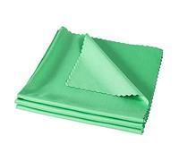 3pcs 12x12inch Instruments Cleaning Cloths, Universal Soft Microfiber Clean Cloths String Instrument Polishing Cloth for Guitar Violin Piano Brass Trumpet Sax Flute (Green)