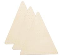 3PCS 12x14 Inch Triangular Wooden Wreath Frames with Holes, DIY Craft Wreath Form for Halloween, Christmas, Farmhouse Door & Wall Decoration