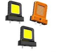 3PCS 14W LED Pocket Work Light for 20V For 21V Power Tool Batteries with Compact Dimensions and High Output Illumination Performance (3PCS orange)