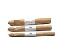 3pcs 15/20/25mm Wooden Crochet Hook Set Knitting Handle Home Yarn Tool Crochet Hook Set