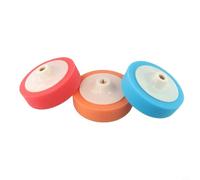 3pcs 150mm 6in Car Polishing Sponge Pads Set, Soft Foam Buffing Heads Compatible with for M14 Thread, Round Mop Pads for Vehicle P(A)