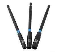 3pcs 150mm Hex Nut Driver Drill Bit Set, 1/4 Inch Shank Socket Wrench Extension Sleeves 6mm 8mm 10mm, Chrome Vanadium Steel for Impact Drill, Electric Screwdriver, Motorcycle and Car Repair