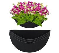 3PCS 16 Inch Half Round Planter Liners Fabric Plant Liners Half Circle Flower Basket Liners Replacement Felt Liner Coconut Liners Alternative for Wall Hanging Basket Planter