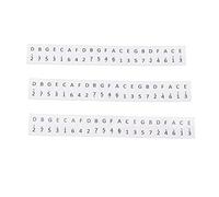 3Pcs 17 Key Kalimba Stickers, Thumb Piano Key Labels with Musical Notes for Easy Learning and Decoration (White