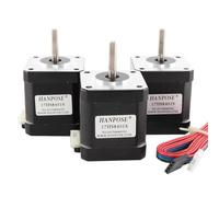 3pcs 17HS8401S-DBX motor 4-lead 48mm 1.8A 52N.CM 1M wire For 3D Printer Monitor Equipment 42 Nema17 Stepper Motor