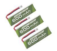 3PCS 1S 3.8V 80C 600mAh Li-ion battery with JST-PH 2.0 plug connector for Cinewhoop Tinyhawk micro FPV racing RC drones aircraft battery