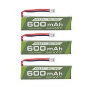 3pcs 1S 3.8V 80C 600mAh Lithium Battery with JST-PH 2.0 Plug Plug Suitable for Cineahoop Tinyhawk Mini FPV Racing Drone RC Remote Control Aeroplane