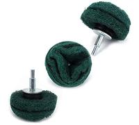 3Pcs 2" 1/4" Handle 120 Grit Polishing Pad Buffing Wheel Mushroom Abrasive Grinding Head Rotary Tools for Metal Aluminum,Stainless Steel,Chrome,Jewelry,Wood,Plastic,Ceramic,Glass,etc Green
