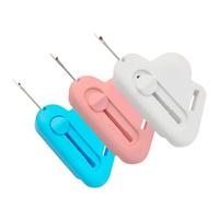 3PCS 2-in-1 Adjustable Seam Guide with Built-in Seam Ripper, 2 in 1 Needle Threader Seam Ripper, Cloud-Shaped Magnetic Seam Guide, Magnetic Hemmer Seam Guide for Sewing Machine