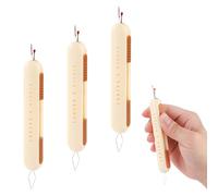 3pcs 2 in 1 Needle Threader Seam Ripper, Retractable Seam Remover Tool Thread Remover Needle Threaders for Hand Sewing Knitting Quilting Threading Disassembly Supplies (Yellow)