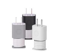 3pcs 2 in 1 Silicone Charger Protector with Cord Wrap, Silicone Power Adapter Case for iPhone, Snapback Charger Winder Compatible with 18W/20W Charger, 1.65 x 1.1 inches (Charger not Included)