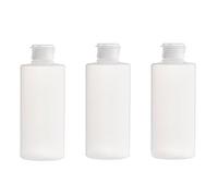 3Pcs 200ml Empty Refillable Clear Plastic Soft Tube Squeeze Bottle with Flip Cap Travel Bottle Makeup Cosmetic Toiletries Packing Storage Containers for Shampoo Body Wash Toner Lotion