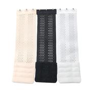 3Pcs 20cm/7.87 Inch Long Women Bra Extenders 3 Hooks 3 Rows Elastic Adjustable Nylon Bra Band Soft Stretchy Back Bra Extension Strap (Black, White, Skin Color)