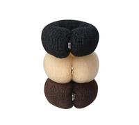 3PCS 20cm Donut Hair Bun Maker - Ring Style DIY Hair Foam Ring Shaper - Snap Roll Bun Tool for Women (3 Colors)