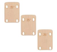 3pcs 25° Guitar Neck Shims, Solid Maple Wood Guitar Neck Shim Protection 25 Degree Guitar Neck Plate Tool for Guitar Bass Repairing
