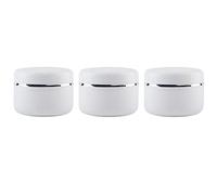 3PCS 250ml/8.5oz White Silver Edge Empty Refillable Cosmetic Plastic Jars with Dome Lid Make Up ravel Makkeup Cream Lotion Containers Storage Favor Jars Pot
