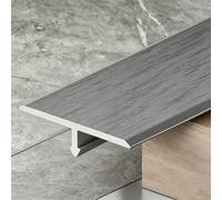 3pcs 2cm 0.9m Aluminum T Molding Floor Transition Strip Metal Flat Divider Strip for Joining Floor Gaps Laminate Profile Flooring Edge Trim Cover Strips,0.9m (Dark Grey)