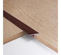3pcs 2cm Aluminum T Molding Floor Transition Strip Metal Flat Divider Strip for Joining Floor Gaps Laminate Profile Flooring Edge Trim Cover Strips,0.9m Walnut