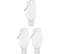 3Pcs 2oz/50ml Portable Hot Sauce Keychain Bottles, Mini Ketchup Containers for On-The-Go, Refillable Travel Size Hot Sauce Keychain, Gravies and Marinades, Pantry Staples, Condiment Squeeze Bottles