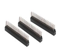 3pcs 2x20 Pin Header Black Female Socket Connector Plastic 2.54mm Pitch PCB Mount for Integrated Circuit RPi Computer Breadboard