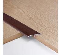 3pcs 3.3cm Aluminum T Molding Floor Transition Strip Metal Flat Divider Strip for Joining Floor Gaps Laminate Profile Flooring Edge Trim Cover Strips,0.9m Walnut