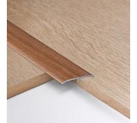 3pcs 3.3cm Aluminum T Molding Floor Transition Strip Metal Flat Divider Strip for Joining Floor Gaps Laminate Profile Flooring Edge Trim Cover Strips,0.9m Bown Wood Grain