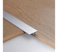 3pcs 3.3cm Aluminum T Molding Floor Transition Strip Metal Flat Divider Strip for Joining Floor Gaps Laminate Profile Flooring Edge Trim Cover Strips,0.9m Silver