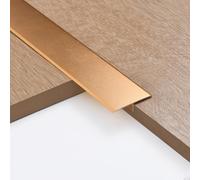 3pcs 3.3cm Aluminum T Molding Floor Transition Strip Metal Flat Divider Strip for Joining Floor Gaps Laminate Profile Flooring Edge Trim Cover Strips,0.9m Gold