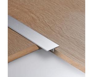 3pcs 3.3cm Aluminum T Molding Floor Transition Strip Metal Flat Divider Strip for Joining Floor Gaps Laminate Profile Flooring Edge Trim Cover Strips,0.9m Silver