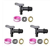 3pcs 3/4in Water Butt Tap Plastic Snap-Fit Hosepipe Rain Water Butts Thread Water Tap with Brass Nut