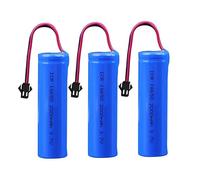 3Pcs 3.7V 2000mAh Li-ion Battery Pack RC Replacement Rechargeable Battery Pack Built-In 1 * 18650 Cell for Cars Airplane DIY, Fishing lights,Doorbell,Handheld Fan,Radio,Speakers, etc.